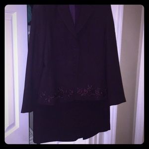 Burgundy Kasper suit